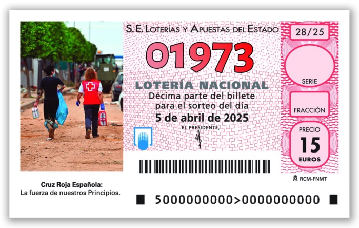Decimo Sorteo Extraordinario Cruz Roja 01973
